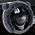 Оплетка на руль искусственный мех PSV MISHKA Premium (Черно-Серый/Серый) M