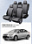 Чехлы Ford Focus III 2011-2019 г. - (Trend) перфорация, черно-серый "Статус"
