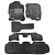 Коврики Honda Odyssey III 2004-2008 г. - 3D серый "Tufted"