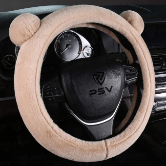 Оплетка на руль искусственный мех PSV MISHKA Lux (Бежевый) M