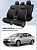 Чехлы Ford Focus III 2011-2019 г. - (Trend) перфорация, черный/отстрочка черная "Статус"
