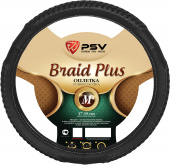 Оплетка на руль  PSV BRAID PLUS Fiber (Черный) М, экокожа