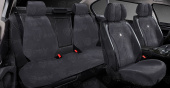 Накидки A001LK58 (Темно-Серый), комплект на весь салон, алькантара
