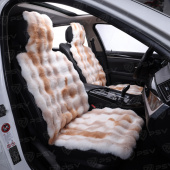 Накидки искусственный мех Rex Lux FRONT (Бело-Коричневый), 1 шт.