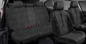 Накидки 2D PSV Best (Темно-Серый), комплект на весь салон, алькантара