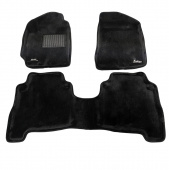 Коврики Hyundai Santa Fe II 2006-2010 г. - 3D черный "Royal Magic Mat"