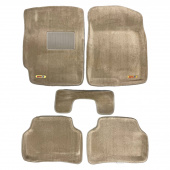 Коврики Hyundai Coupe/Tuscani 2001-2009 г. - 3D бежевый "Tufted"