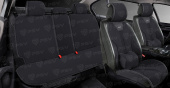Накидки PSV Tiger (Черный), комплект на весь салон, лен