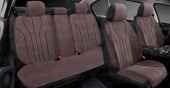 Накидки 2D A004PL237 (Темно-Коричневый), комплект на весь салон, алькантара