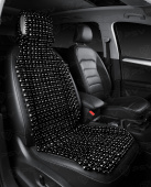 Накидка массажная PSV P2003 BIG (большая) деревянные косточки (Черный), 1 шт.