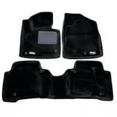 Коврики Hyundai Santa Fe III 2012-2018 г. - 3D черный "Royal Magic Mat"