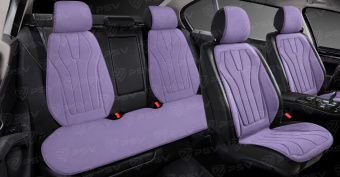 Накидки A001PL237 (Фиолетовый), комплект на весь салон, алькантара