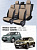 Чехлы Renault Duster/Sandero I 2010-2015 г. - деленная спинка, черно-бежевый (Loto) "Статус"