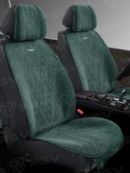 Накидки PSV Atom 2 FRONT (Зеленый), на передние сиденья, алькантара
