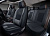 Накидки 3D PSV Lint (Черно-Серый), комплект на весь салон, экокожа + льняное плетение