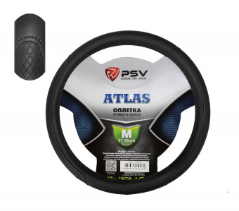 Оплетка на руль PSV ATLAS (Черный) M,экокожа