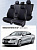 Чехлы Skoda Octavia А7 2013-2020 г. - (Active/Ambition) без заднего подлокотника, черный/отстрочка синяя (Loto) "Статус"