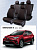 Чехлы Toyota Rav4 IV 2012-2019 г. - черный/отстрочка красная (Loto) "Статус"