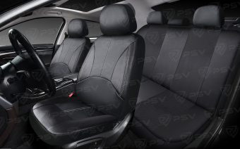 Чехлы PSV Imperial Next (Черный/отстрочка серая), экокожа