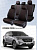 Чехлы Hyundai Creta I 2016-2021 г. - черный/отстрочка красная (Loto) "Статус"