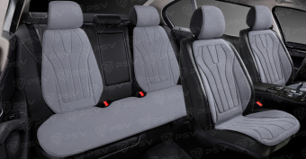 Накидки A001PL237 (Серый), комплект на весь салон, алькантара