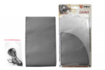Оплетка на руль со шнуровкой PSV LOCKET (ORIGINAL) (Серый) M, перф. кожа 