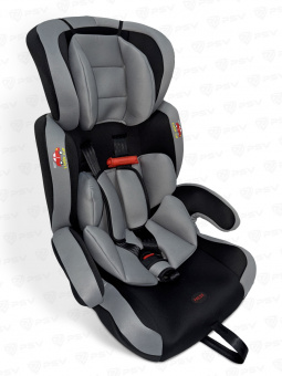 Автокресло детское 9-36 кг (Группа I, II, III) Little Car 515 Серый