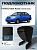 Автоподлокотник Chevrolet Aveo I 2006-2012 г. - РОМБ/отстрочка синяя, черная экокожа
