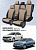 Чехлы Skoda Rapid 2012-> / VW Polo VI 2020-> черно-бежевый (Loto) "Статус"