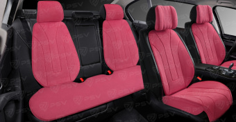 Накидки A003PL237 (Бордовый), комплект на весь салон, алькантара