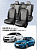 Чехлы Hyundai Solaris I/Kia Rio III 2010-2017 г. - Седан, велюр серый (терморомб Sota) "Статус"