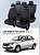 Чехлы Lada Granta I 2018-> Рестайлинг, (Люкс), 5 п/г, деленная спинка, черный/отстрочка синяя (Sota) "Статус"