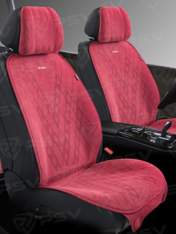 Накидки PSV Atom 2 FRONT (Бордовый), на передние сиденья, алькантара