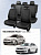 Чехлы VW Polo V 2009-2020 г. - Седан (деленная спинка), черный/отстрочка белая (Sota) "Статус"